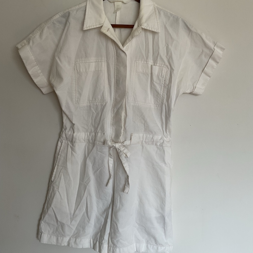 H&M White Cotton Romper